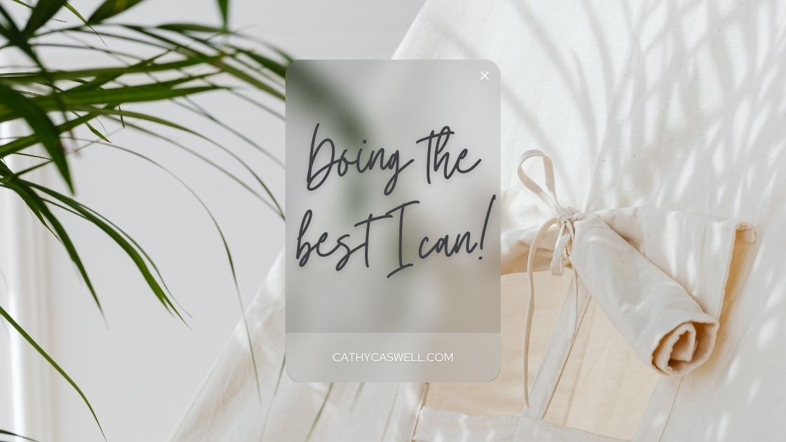 Doing the best I can! Cathy Caswell The Healthy Living Plan